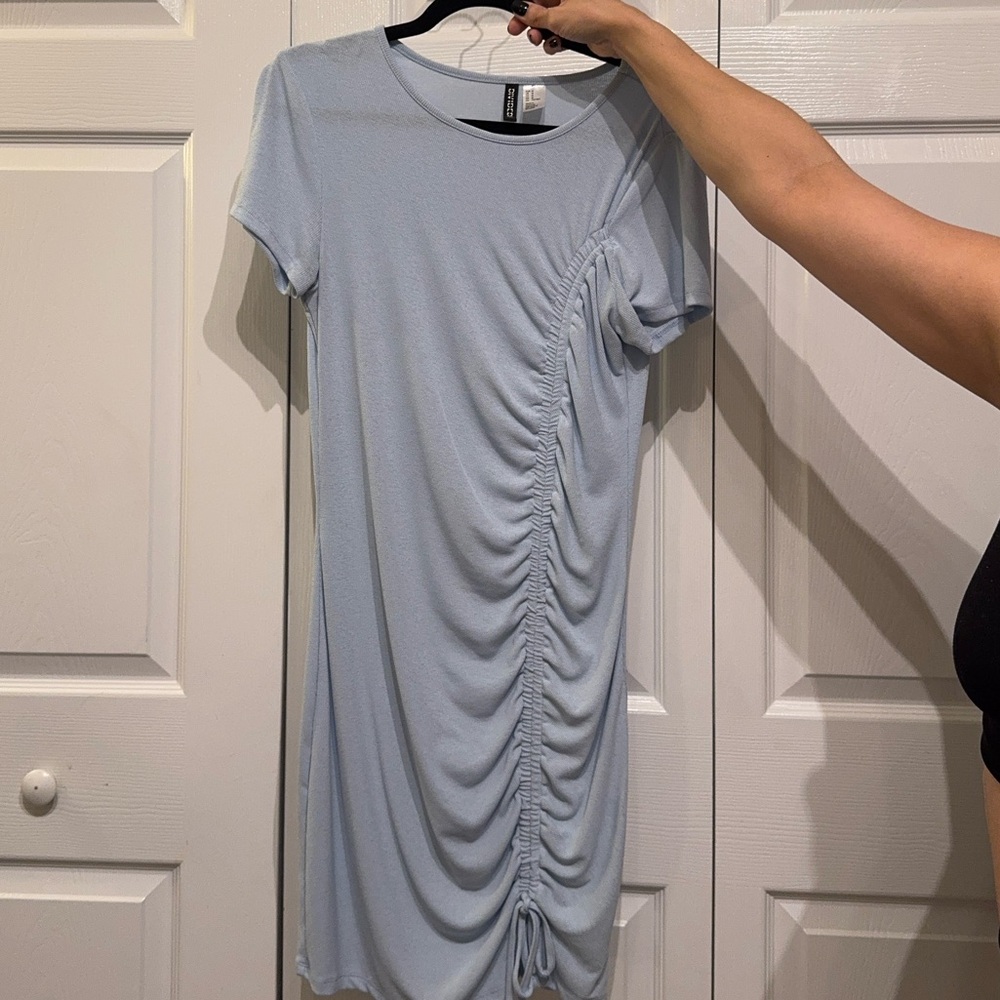 H&M baby blue midi dress size M